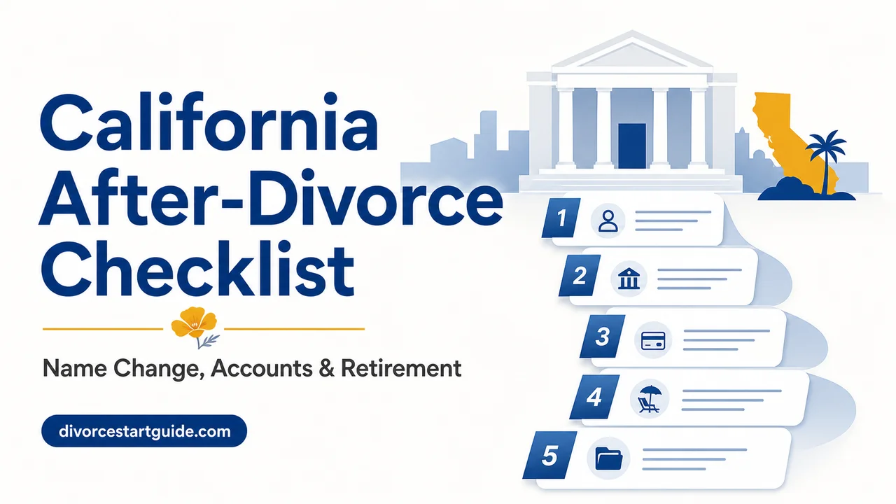 California After-Divorce Checklist — Name, Accounts & QDRO