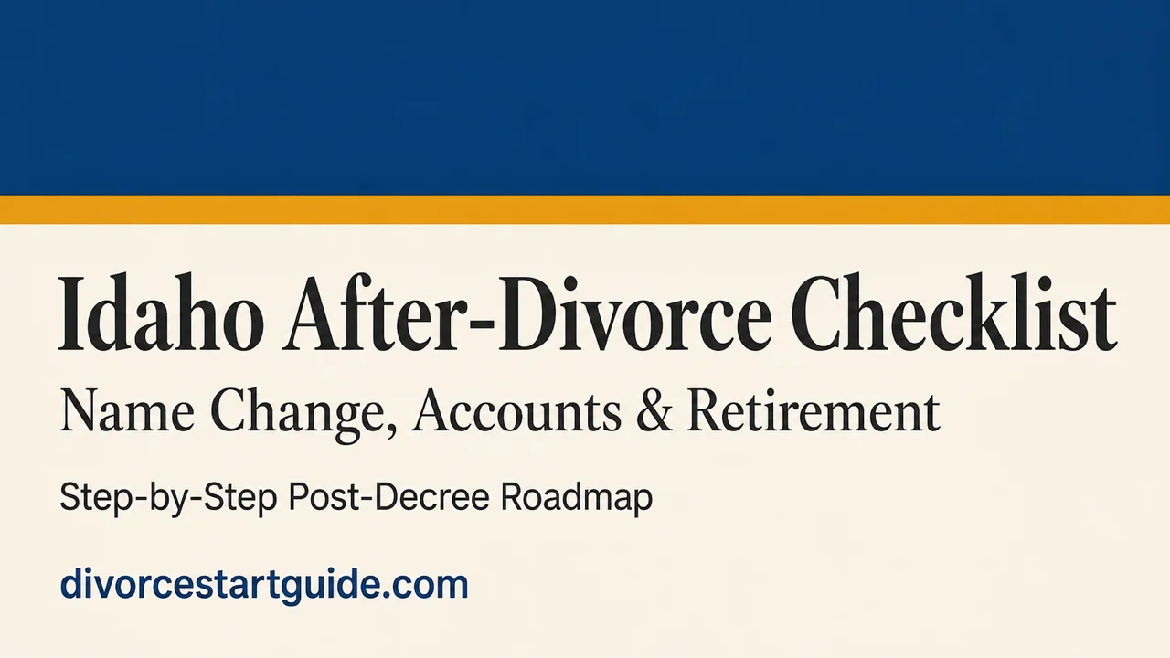 Idaho After-Divorce Checklist — Name, Accounts & PERSI