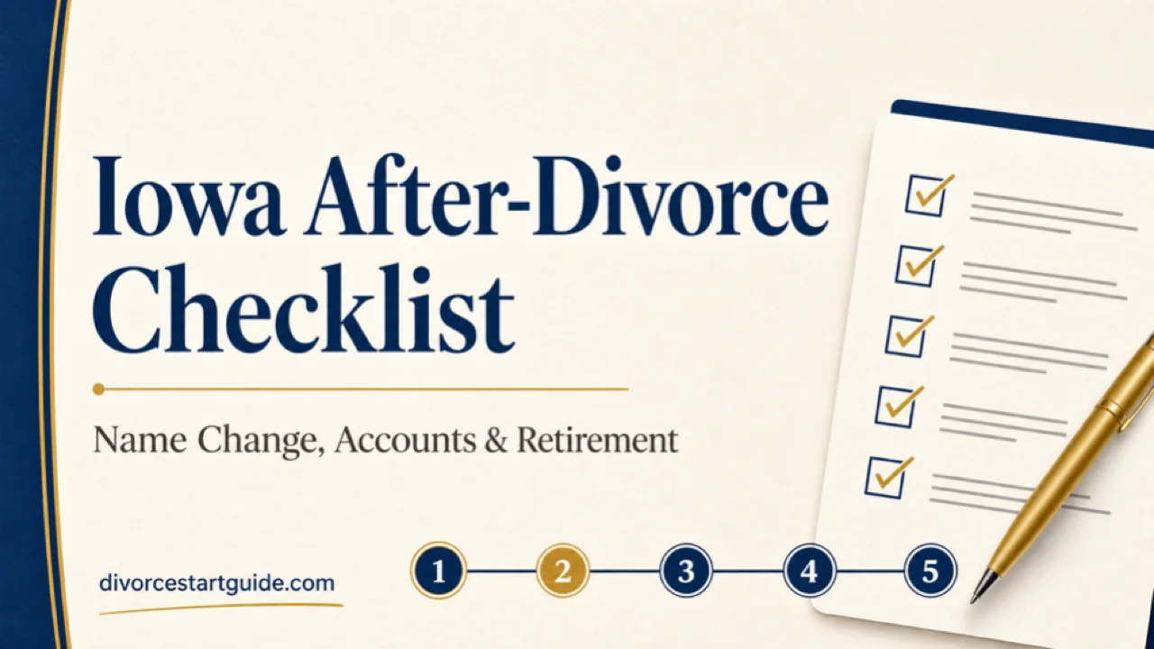 Iowa Post-Divorce Checklist — Name, Accounts & Retirement