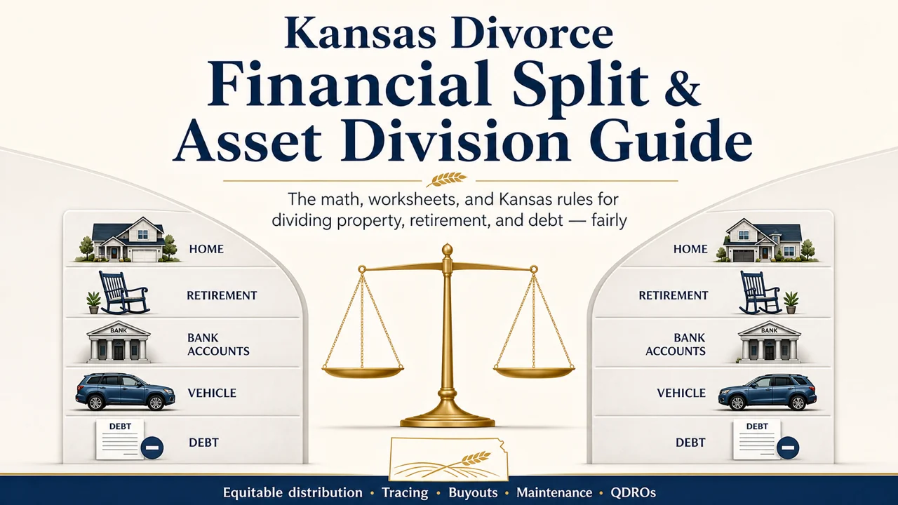 Kansas Divorce Financial Split Guide — The All-Property Playbook