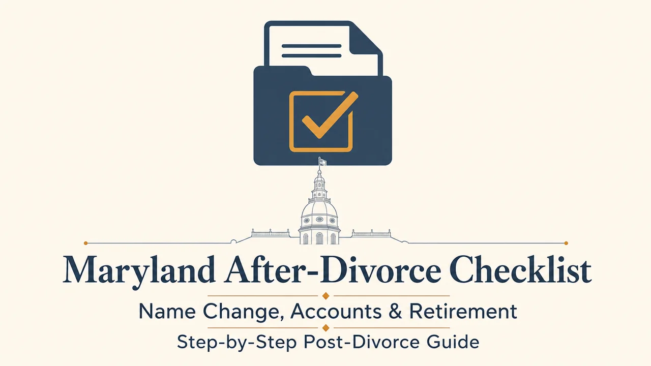 Maryland After-Divorce Checklist — Name, Accounts & Retirement