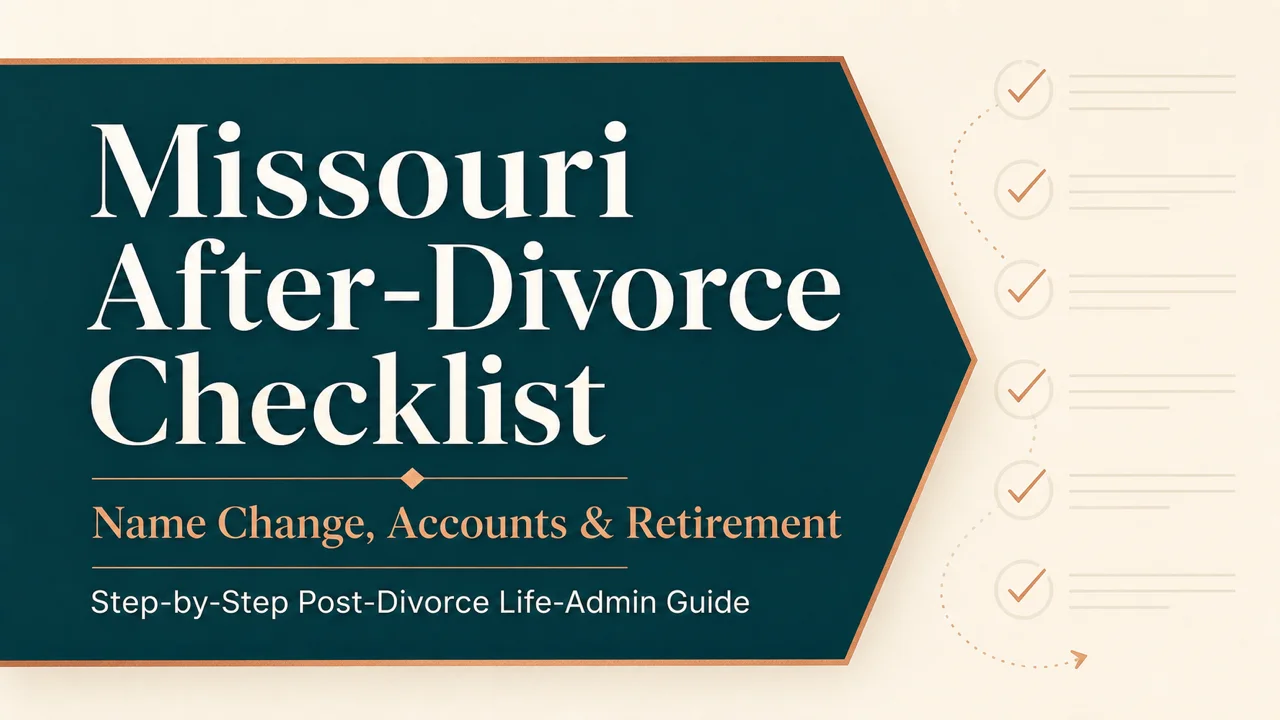 Missouri After-Divorce Checklist — Name, Accounts & Retirement