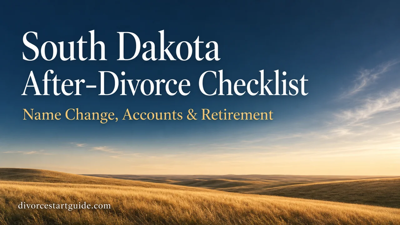 South Dakota After-Divorce Checklist — Name, Accounts & SDRS