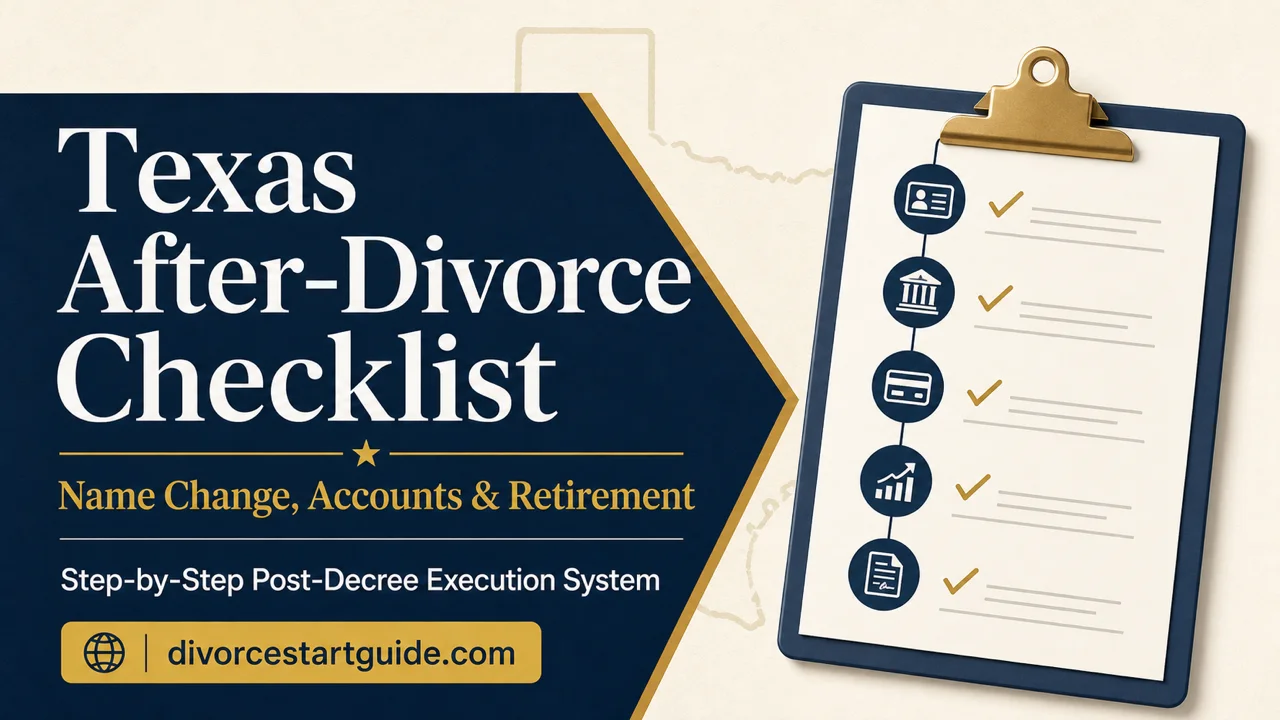 Texas Post-Divorce Checklist — Name, Accounts & Retirement