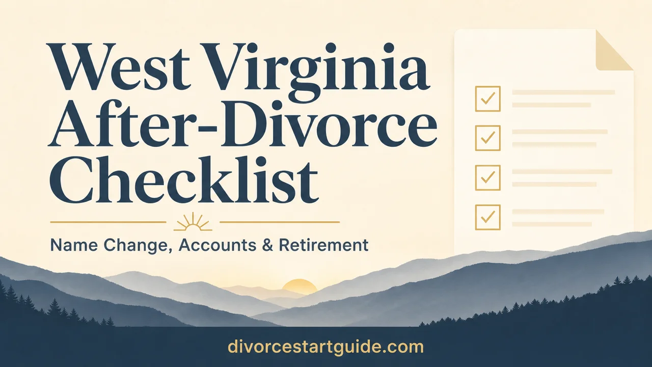 West Virginia After-Divorce Checklist — Name, Accounts & Retirement