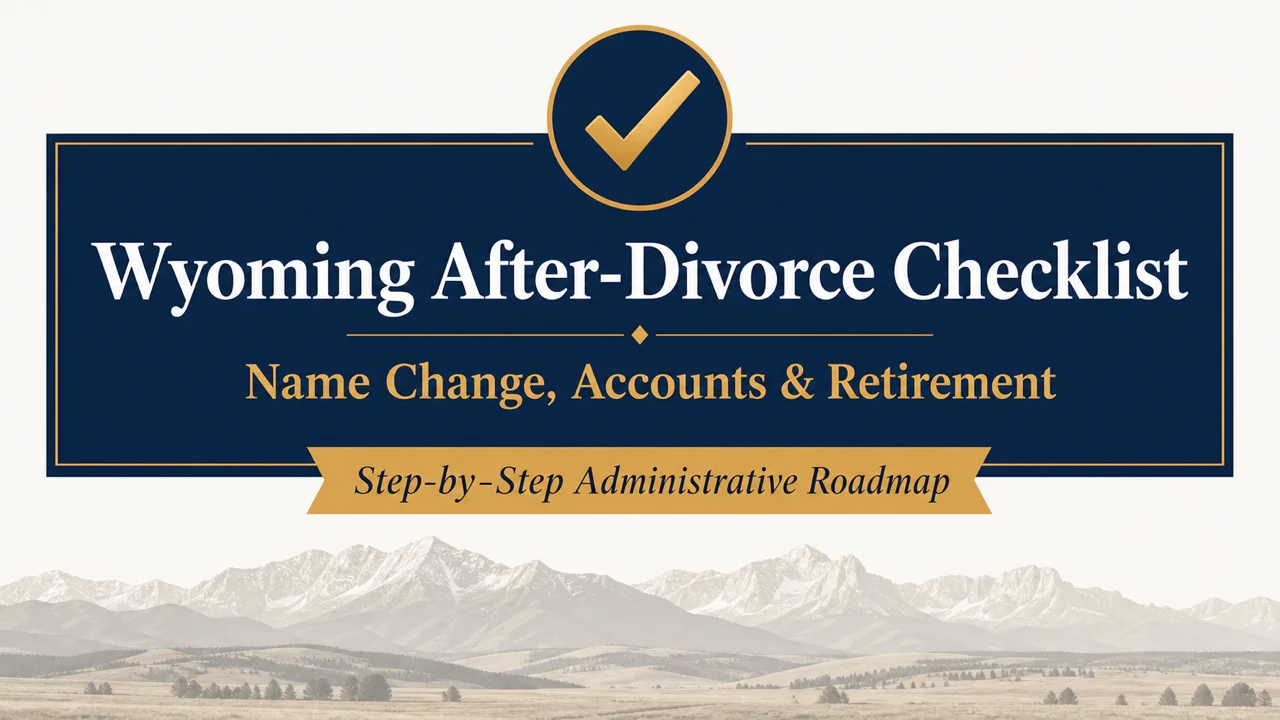 Wyoming After-Divorce Checklist — Name, Accounts & Retirement